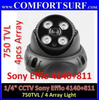 Bossan Sony Effio 4140+811 750TVL 960H Dome Camera Color 4x Arrays